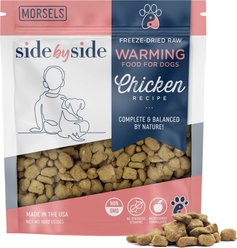 Side By Side Raw Chicken Flavored Morsels Freeze-Dried Dog Food, 18-oz bag