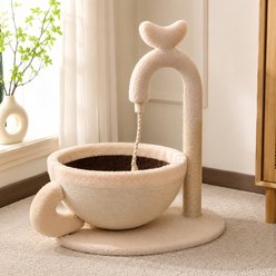 NonoPets Faucet Coffee Cup Cat Tree & Bed, White