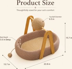 NonoPets 2-in-1 Sisal Scratching Ball Cat Bed slide 2 of 9