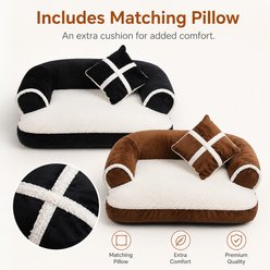 NonoPets Rebound Cushion Washable Dog & Cat Bed, Brown, Large slide 2 of 9
