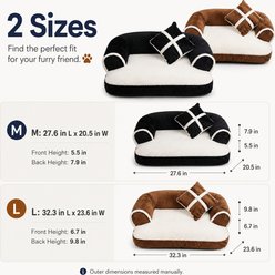 NonoPets Rebound Cushion Washable Dog & Cat Bed, Black, Medium slide 2 of 9