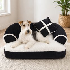 NonoPets Rebound Cushion Washable Dog & Cat Bed, Black, Large
