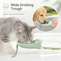 NonoPets 2-in-1 Portable Dog Food Container & Water Bottle, Pink, 2.95 x 9.06-in slide 2 of 9