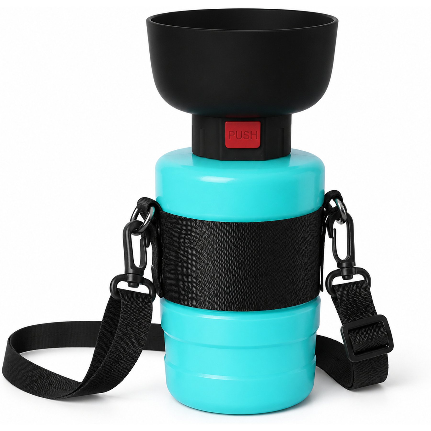 NonoPets Leak-Proof Portable Foldable Dog Bowl & Water Bottle, Green, 3.54 x 5.51-in
