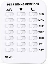 NonoPets Magnetic Daily Tracker Dog Feeding Reminder, 3 Row