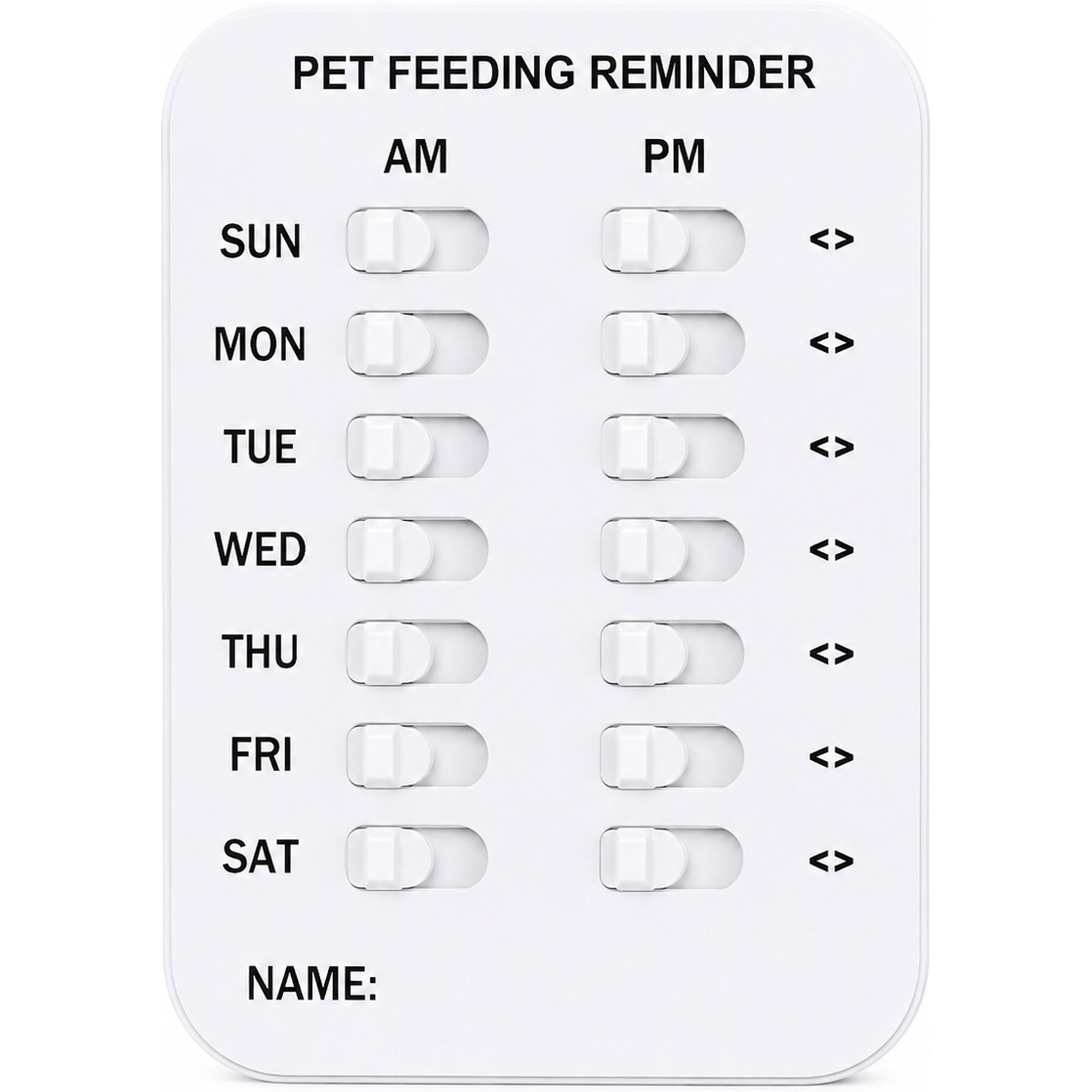 NonoPets Magnetic Daily Tracker Dog Feeding Reminder, 2 Row