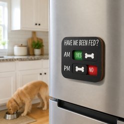 NonoPets Wooden Magnetic Dog Feeding Reminder Sign, Black
