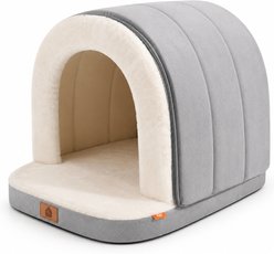 NonoPets Washable Plush Cat House with Removable Bed, Large
