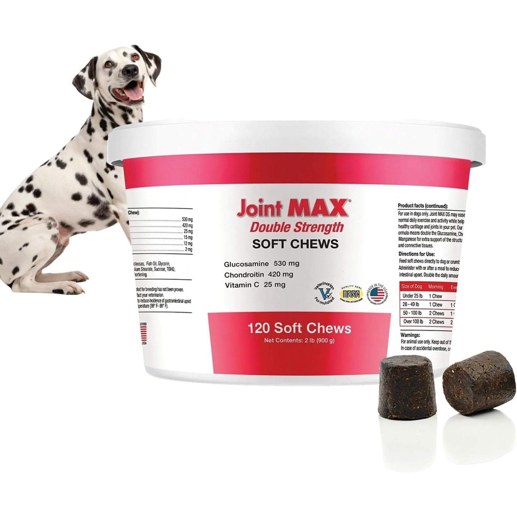 Joint MAX Double Strength Soft Chews for Dogs, 120 count