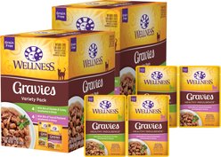 Wellness Complete Health Healthy Indulgence Gravies Grain-Free Variety Pack Cat Food Pouches, 3-oz, bundle of 16