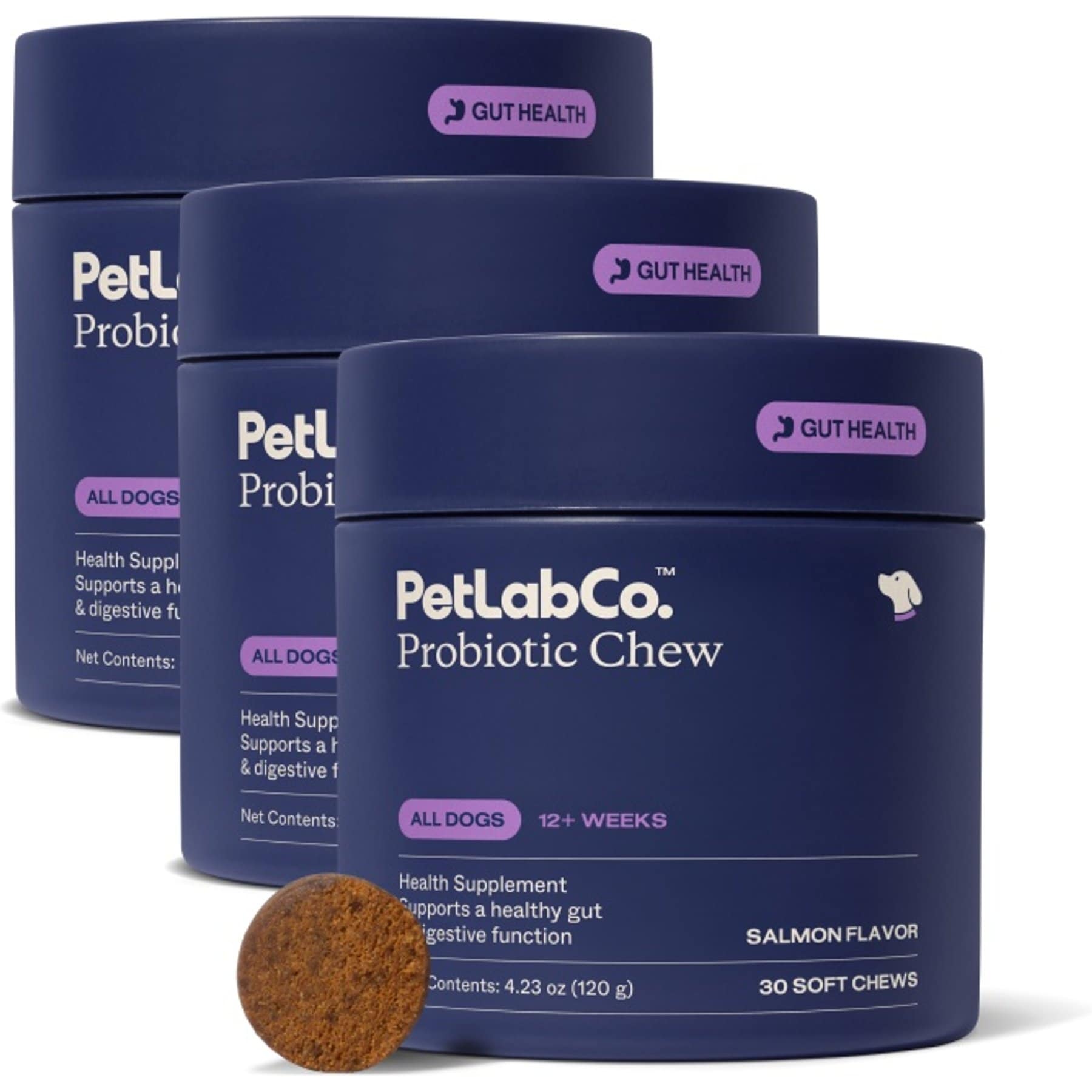 PetLabCo. Probiotic Salmon Flavored Soft Chews for Dogs, 90 count