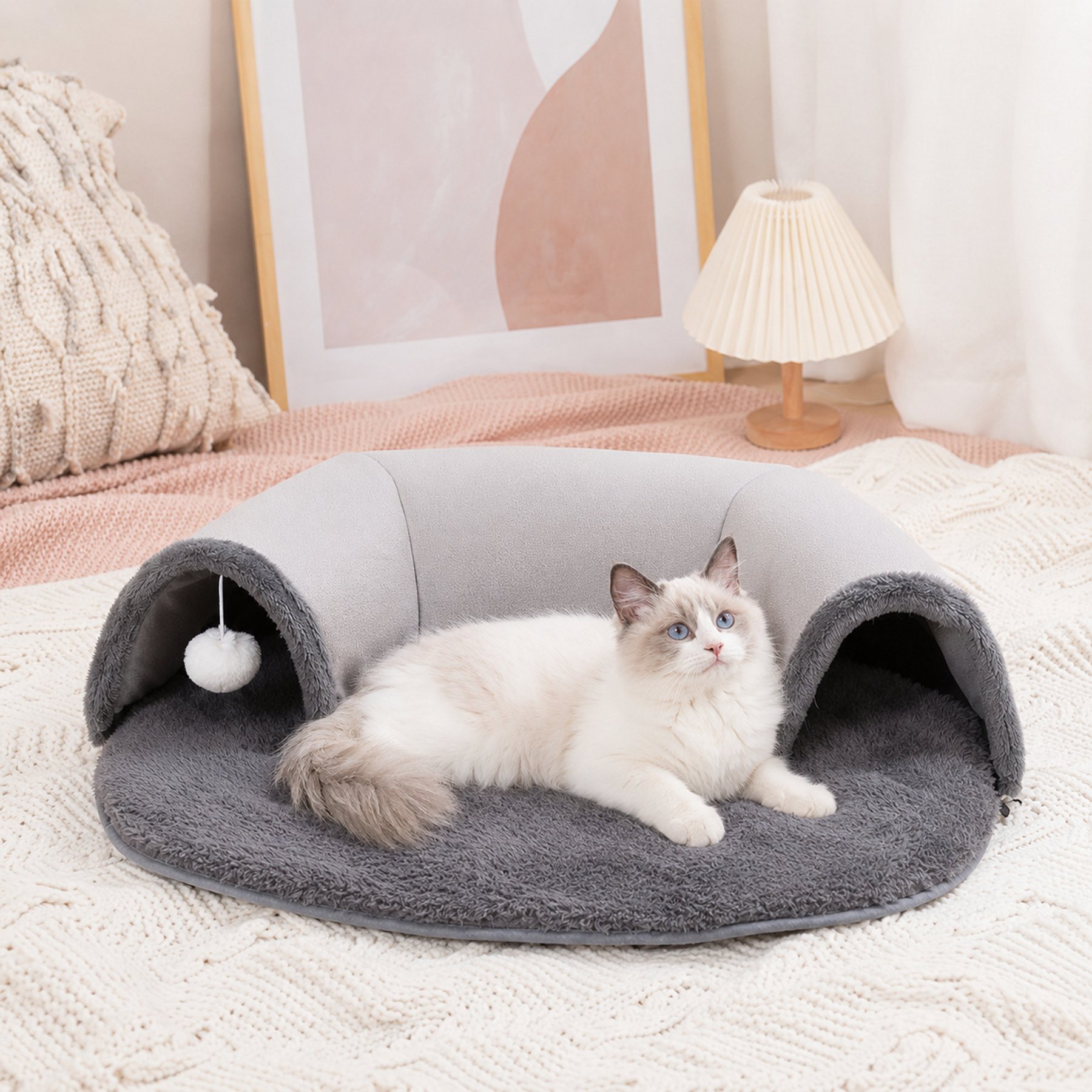 NonoPets Multi-functional U-Shaped with Tunnel Cat Toy