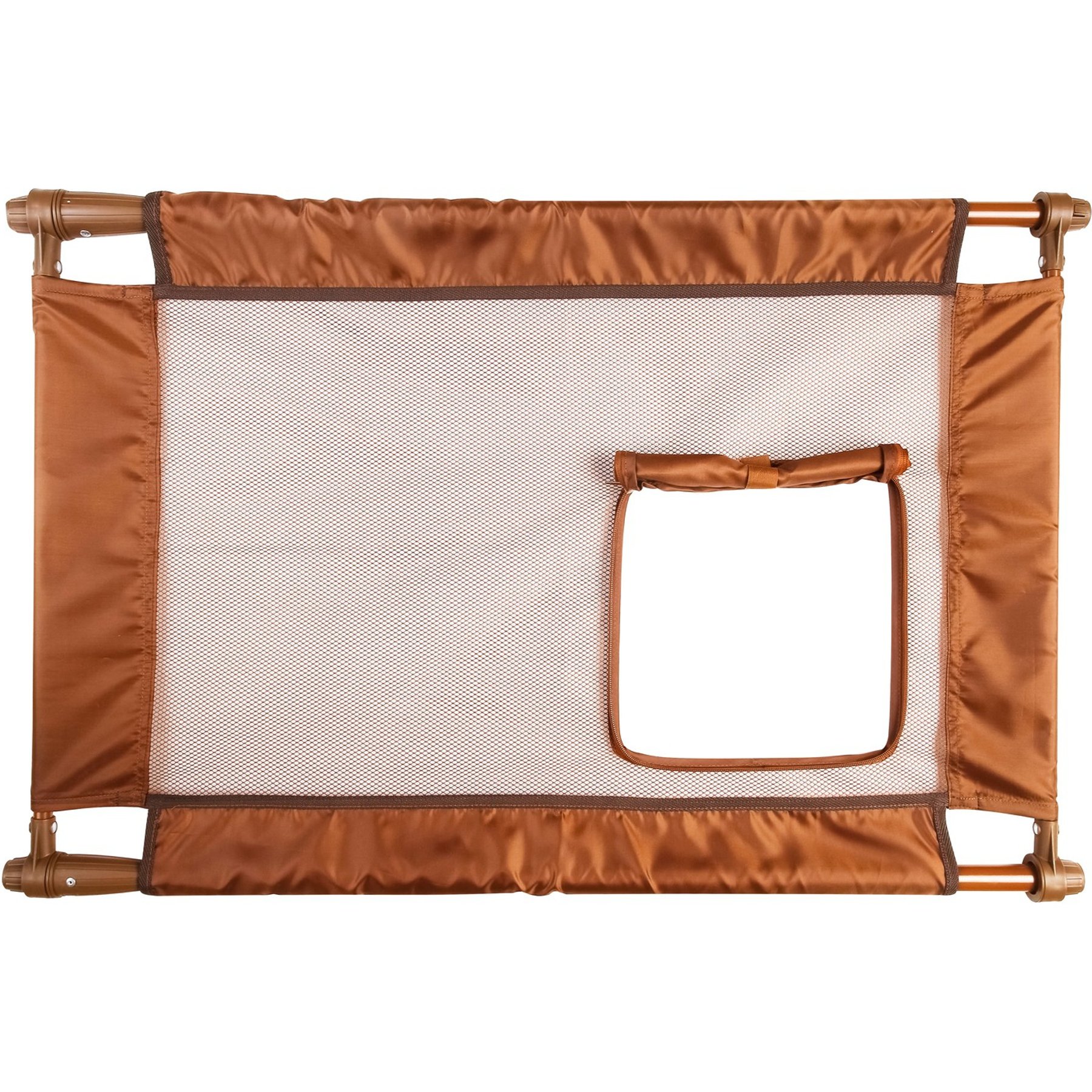 Pet Life Porta-Gate Travel Collapsible & Adjustable Dog Gate, Brown
