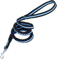 Pet Life Retract-A-Wag Shock Absorption Stitched Durable Dog Leash, Blue