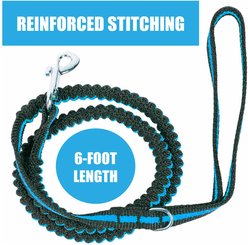 Pet Life Retract-A-Wag Shock Absorption Stitched Durable Dog Leash, Blue slide 2 of 5