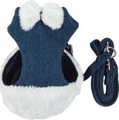 Pet Life Luxe Pom Draper 2-In-1 Mesh Reversible Dog Harness & Leash, X-Small slide 2 of 6