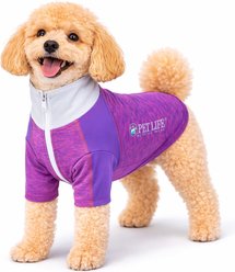 Pet Life Active Chewitt Wagassy 4-Way Stretch Performance Long Sleeve Dog T-Shirt, Lavender, X-Small
