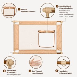 Pet Life Porta-Gate Travel Collapsible & Adjustable Dog Gate, Khaki slide 2 of 6