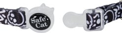 Safe Cat Fashion Adjustable Breakaway Cat Collar, Black Skulls slide 2 of 6