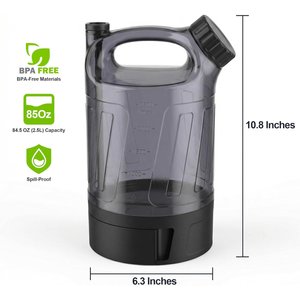 allforpaws Travel Portable Dog Waterer, Black, 10.8 x 6.3 x 7.1-in