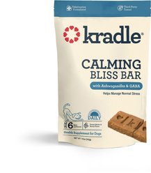 Kradle Calming Bliss Bar Peanut Butter & Bacon Flavored Soft & Chewy Calming Supplement for Dogs, 6 count