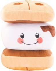 HugSmart S'more Multi-Part Plush Squeaky Crinkle Dog Toy, Small/Medium