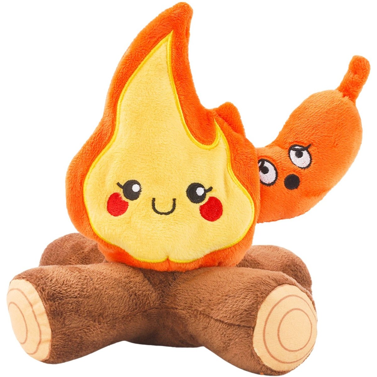HugSmart Campfire 2-in-1 Plush Squeaky Dog Toy, Small/Medium