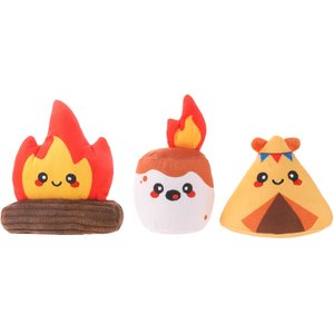 HugSmart Camping Plush Squeaky Variety Pack Dog Toy, X-Small/Small, 3 Count
