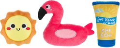 HugSmart Summer Beach Plush Squeaky Variety Pack Dog Toy, X-Small/Small, 3 Count