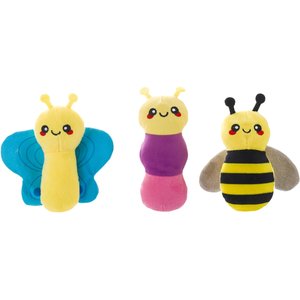 HugSmart Little Insects Plush Squeaky Crinkle Variety Pack Dog Toy, X-Small/Small, 3 Count