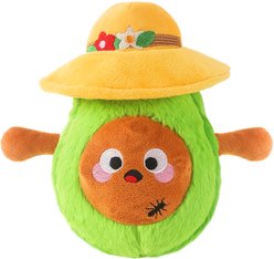 HugSmart Picnic Avocado Plush Squeaky Dog Toy, Small/Medium