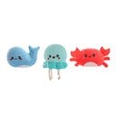 HugSmart Sea Creatures Plush Squeaky Variety Pack Dog Toy, X-Small/Small, 3 Count