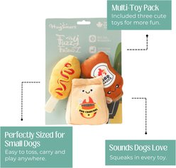 HugSmart BBQ Plush Squeaky Variety Pack Dog Toy, X-Small/Small, 3 Count slide 2 of 5