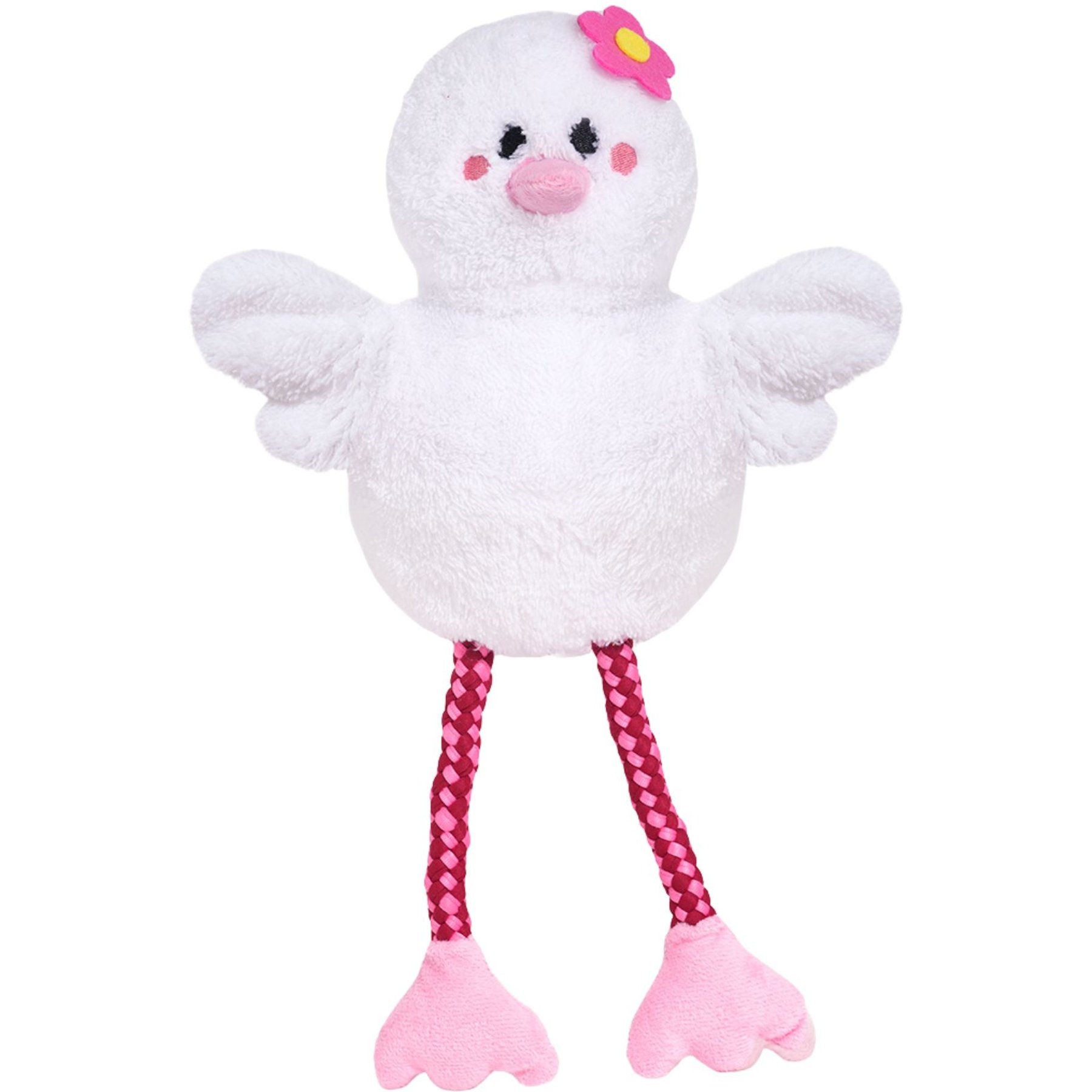 HugSmart Swan Bite-Activated Plush Squeaky Dog Toy, Medium