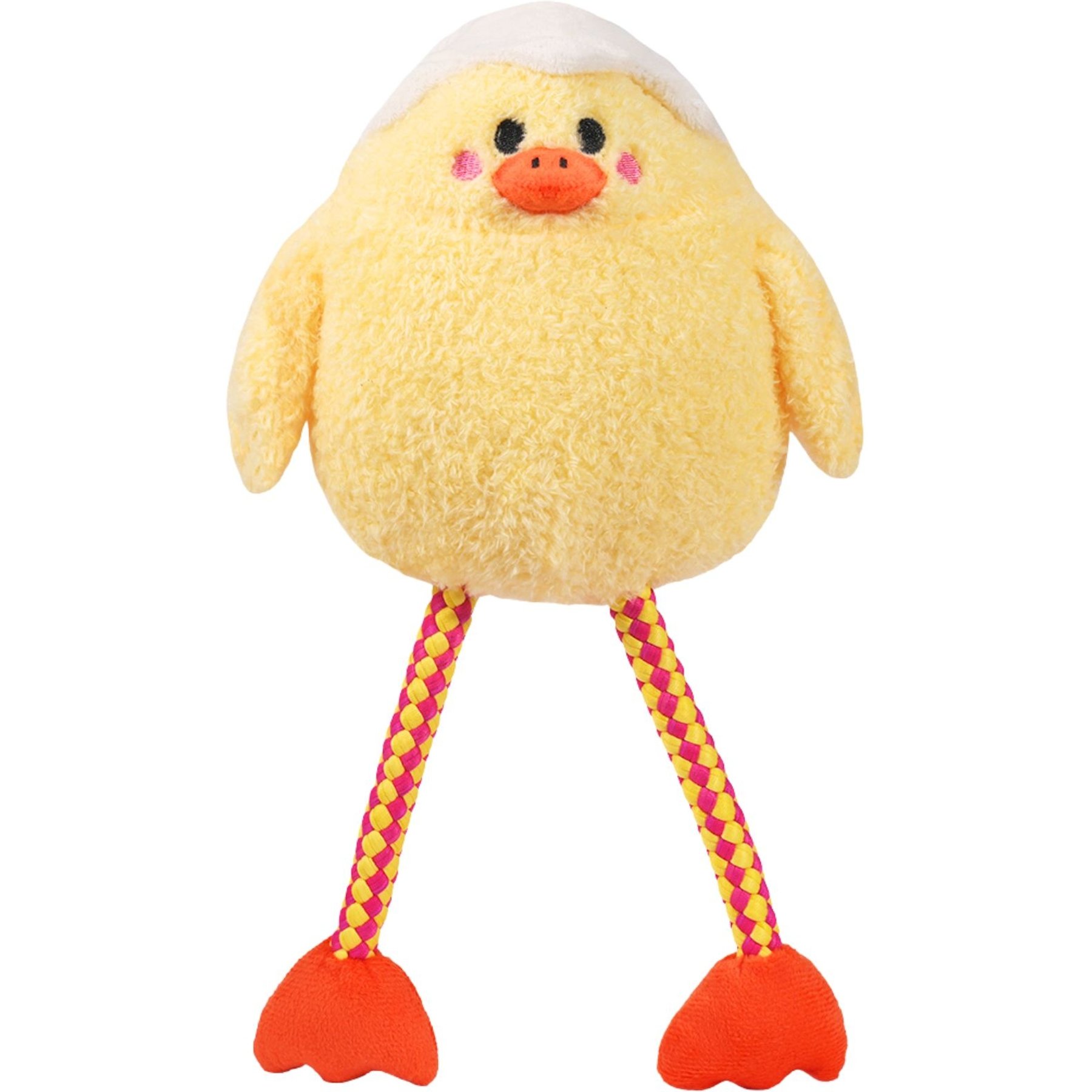 HugSmart Chick Bite-Activated Plush Squeaky Dog Toy, Medium