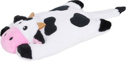HugSmart Cow Flat Plush Squeaky Crinkle Dog Toy, X-Small/Small