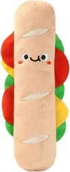 HugSmart Sandwich Plush Shake-to-Squeak Dog Toy, Small/Medium