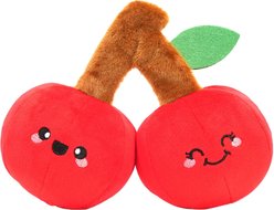 HugSmart Cherry Plush Squeaky Dog Toy, Small/Medium