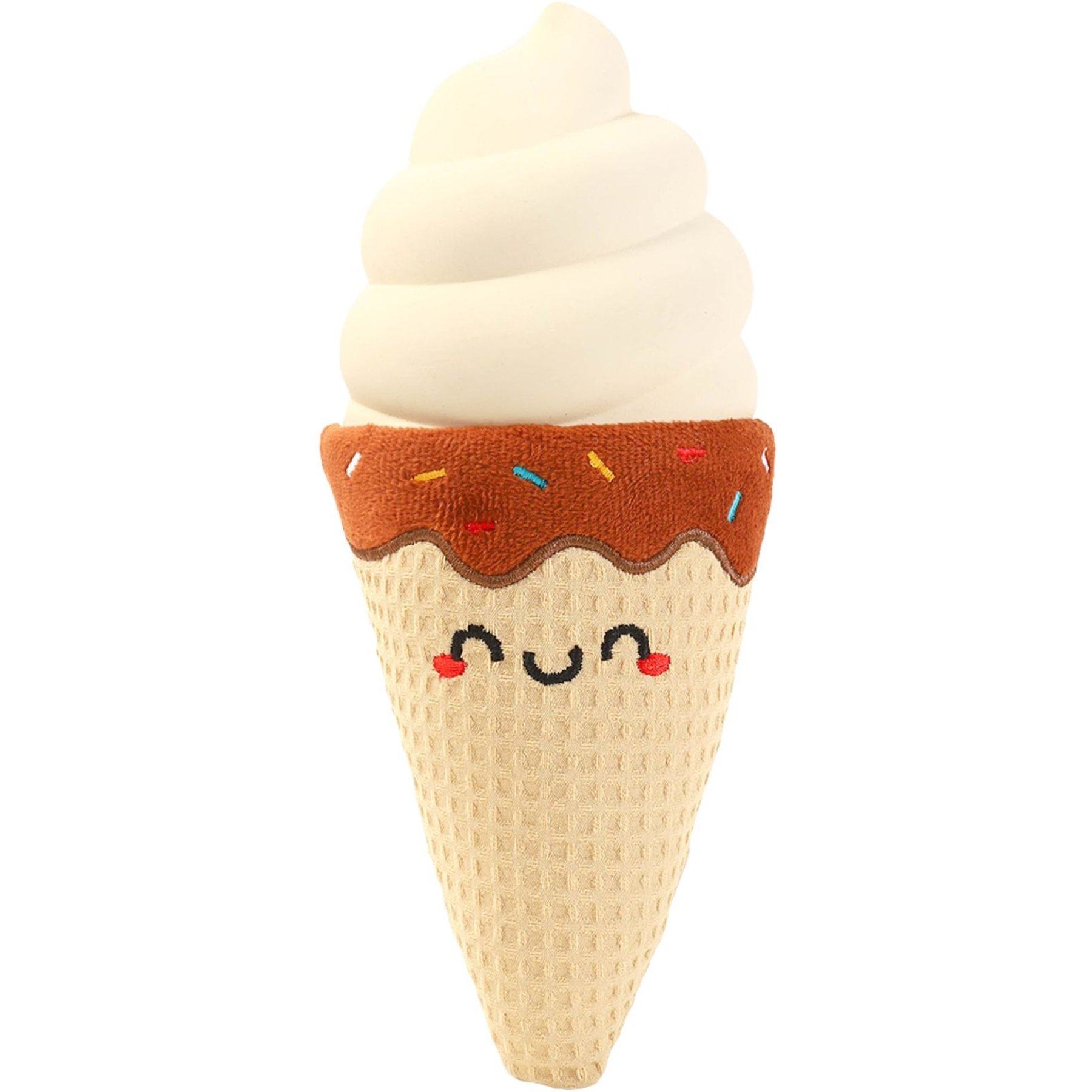 HugSmart Ice Cream Cone Latex Plush Squeaky Dog Toy, Small/Medium
