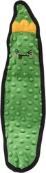 HugSmart Pickle Stuffing-Free Flat Plush Squeaky Crinkle Dog Toy, Small/Medium