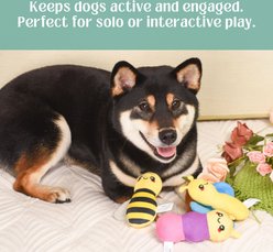 HugSmart Little Insects Plush Squeaky Crinkle Variety Pack Dog Toy, X-Small/Small, 3 Count slide 2 of 5