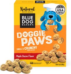 Blue Dog Bakery Doggie Paws Maple Bacon Dog Treats, 16.2-oz box