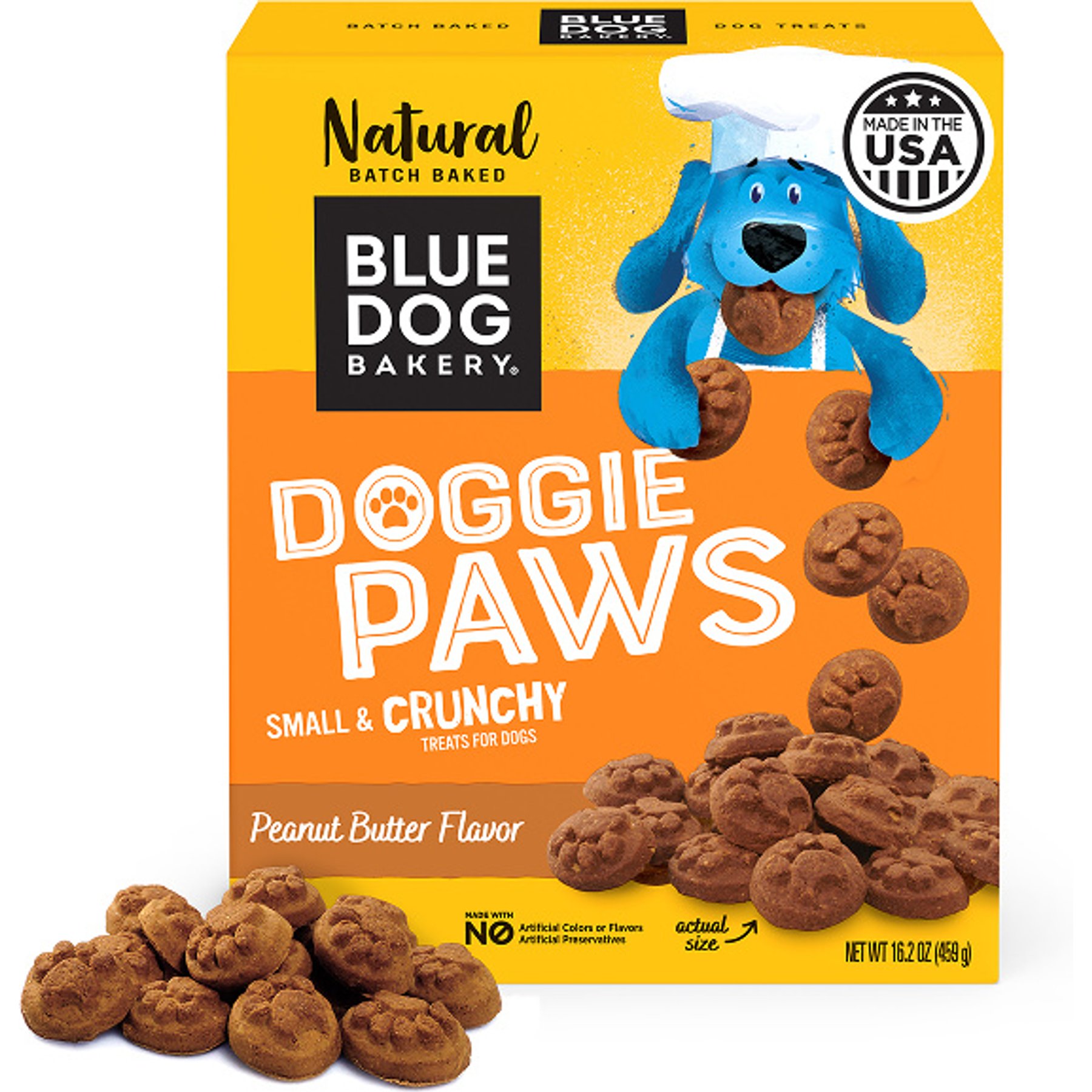 Blue Dog Bakery Doggie Paws Peanut Butter Dog Treats, 16.2-oz box