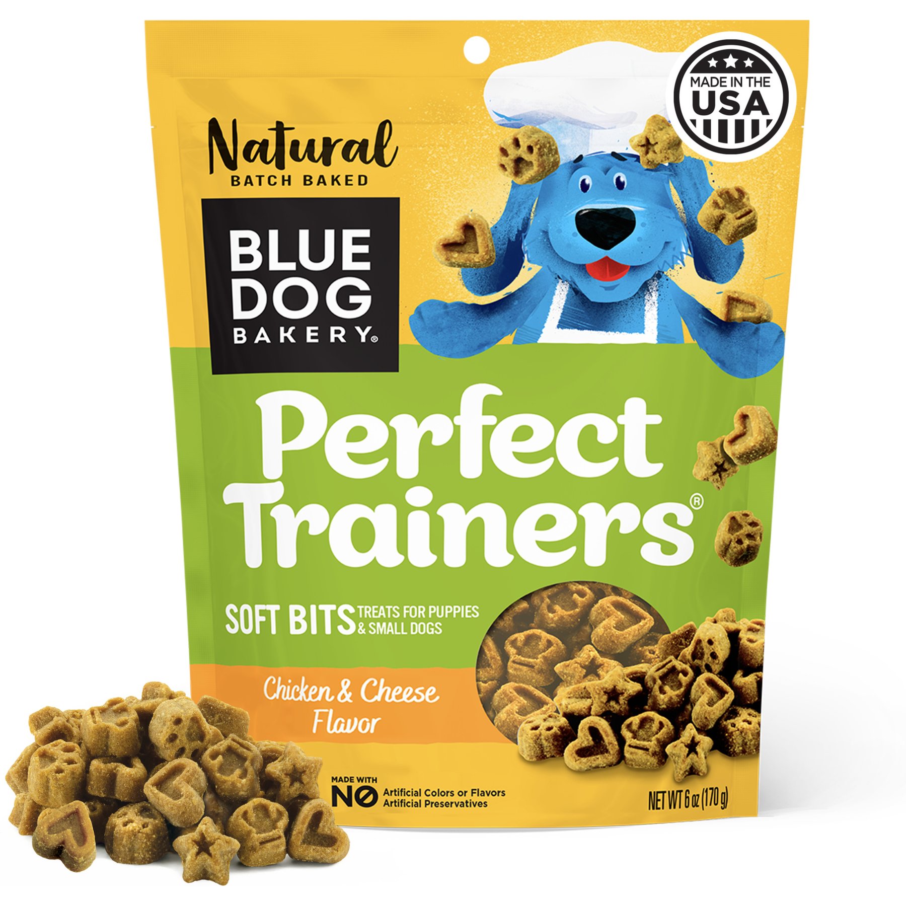 Blue Dog Bakery Perfect Trainers Chicken & Cheese Dog Treats, 6-oz bag