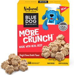 Blue Dog Bakery More Crunch Beef & Bone Broth Crunchy Dog Biscuit Treats, 18-oz box slide 1 of 9