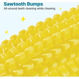 Potaroma Durable Squeaky Interactive Corn Stick Chew Dog Toy, Yellow
