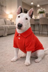 Parisian Pet Bold Preppy Collar Everyday Polo Dog Shirt, Red, Large slide 2 of 4