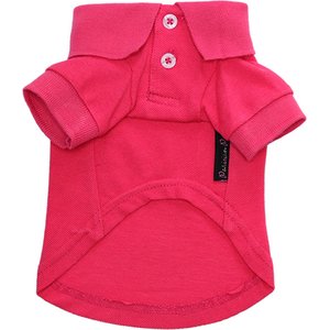 Parisian Pet Preppy Collar Cotton Polo Dog Shirt, Pink, XXX-Large