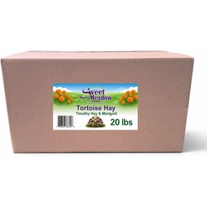 Sweet Meadow Farm Tortoise Hay with Marigold Tortoise Food, 20-lb