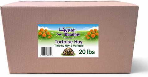 Sweet Meadow Farm Tortoise Hay with Marigold Tortoise Food, 20-lb